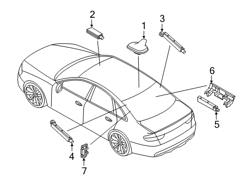 2020 Audi A8 Quattro Antenna & Radio