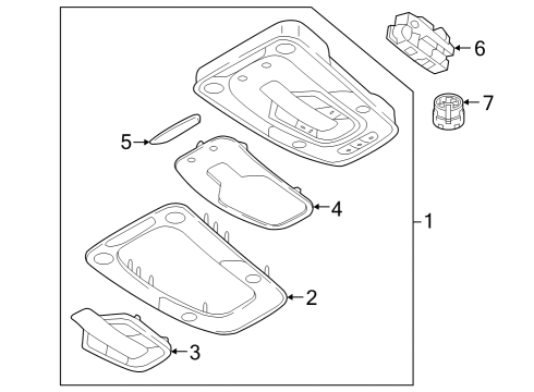 2024 Audi Q8 e-tron Overhead Console