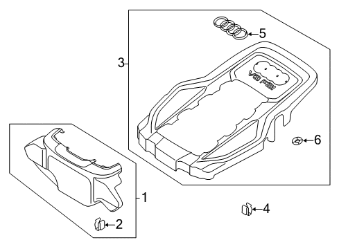 2012 Audi A8 Quattro Engine Appearance Cover