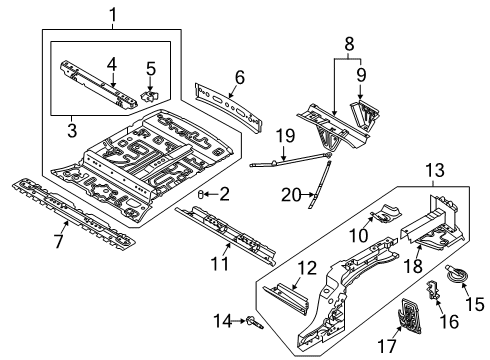 2023 Audi RS Q8 Rear Floor & Rails