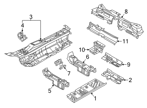 2022 Audi Q5 Floor & Rails