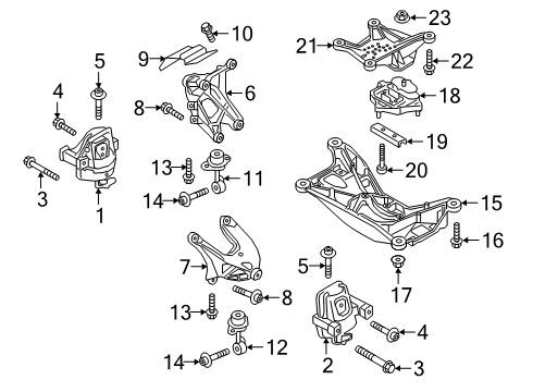 2018 Audi A5 Quattro Engine & Trans Mounting