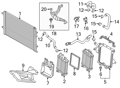 2015 Audi S8 Radiator & Components