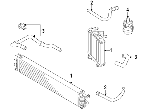 2013 Audi A7 Quattro Radiator & Components, Water Pump