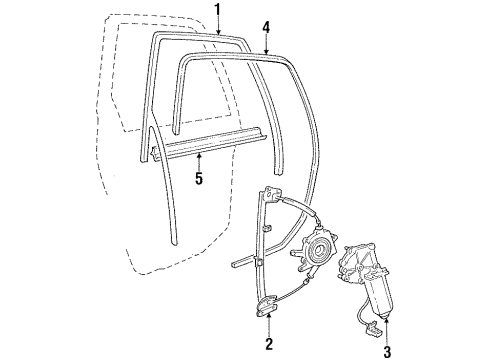 1992 Audi V8 Quattro Rear Door - Glass & Hardware