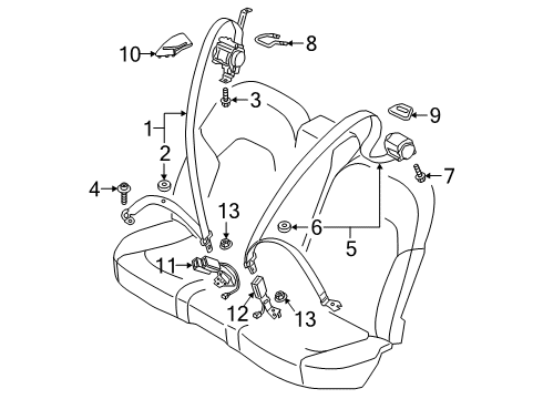 2020 Audi A8 Quattro Seat Belt