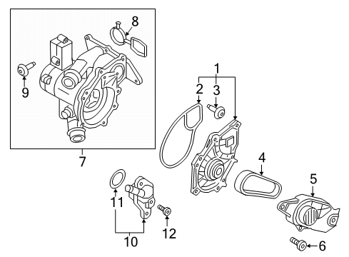 2023 Audi Q7 Water Pump