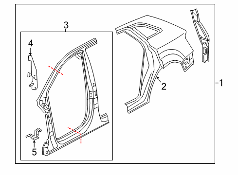 2017 Audi Q3 Quattro Aperture Panel, Uniside