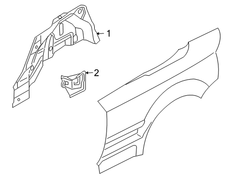 2007 Audi S4 Inner Structure - Quarter Panel