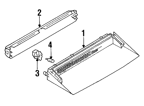 1995 Audi S6 High Mount Lamps