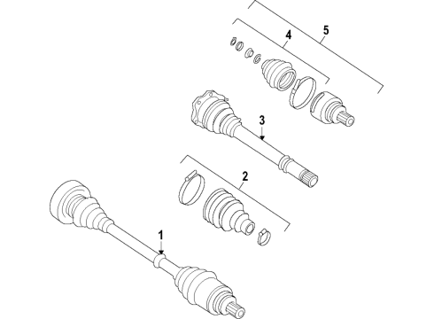 2017 Audi A4 allroad Front Axle Shafts & Joints, Drive Axles