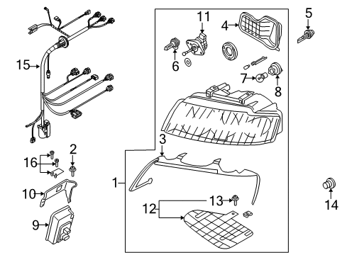 2004 Audi A4 Quattro Bulbs