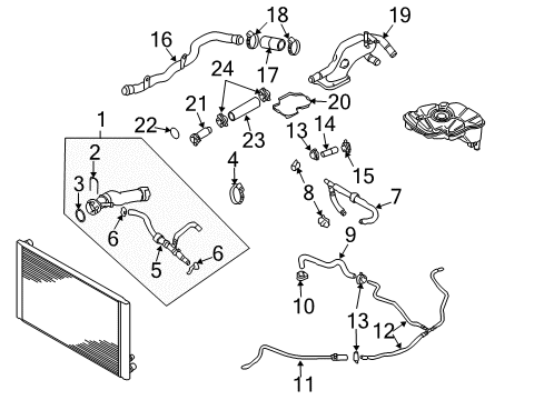 2005 Audi A8 Quattro Hoses, Lines & Pipes