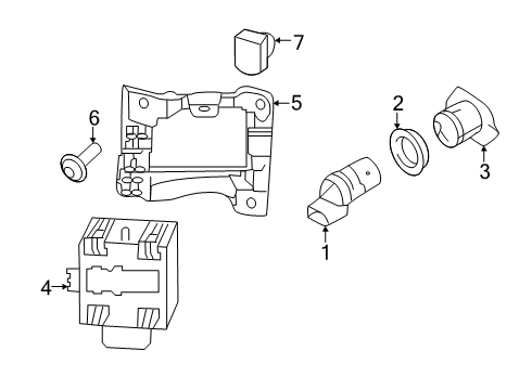 2018 Audi A5 Sportback Electrical Components - Rear Bumper