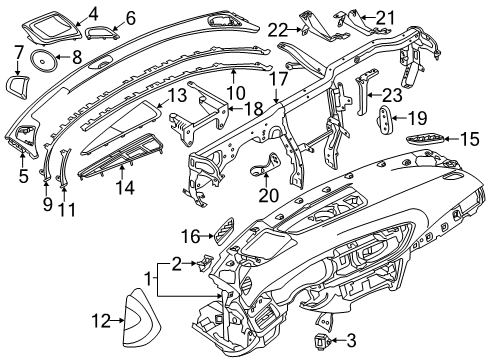 2018 Audi RS7 Cluster & Switches, Instrument Panel