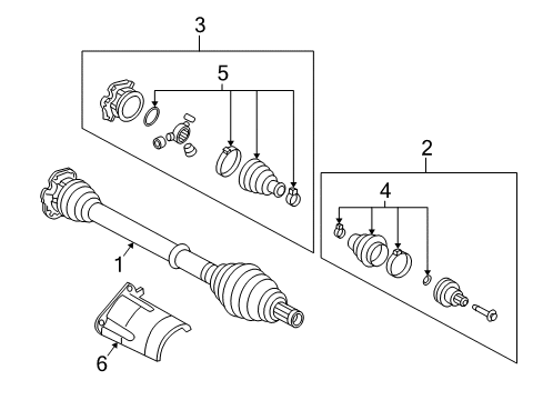 2008 Audi A4 Drive Axles - Front