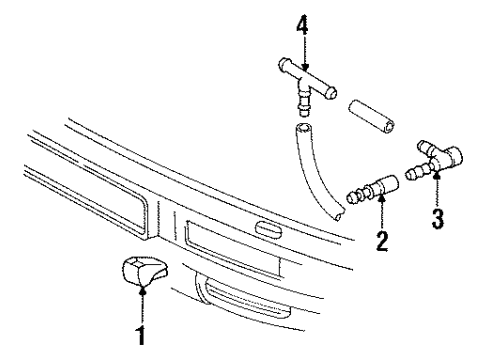 1994 Audi 90 Quattro Washer Components