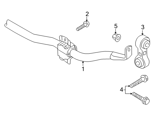 2008 Audi S5 Rear Suspension Components, Ride Control, Stabilizer Bar