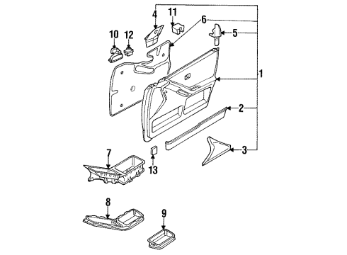 1994 Audi 90 Quattro Interior Trim - Front Door