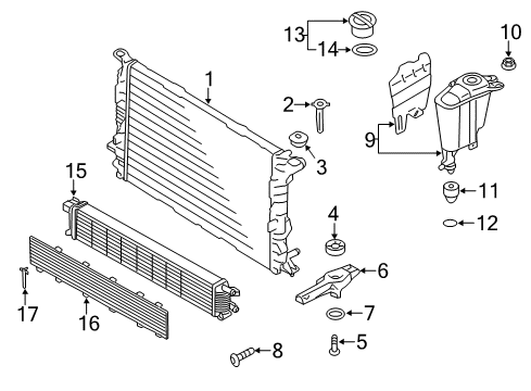 2017 Audi S5 Radiator & Components