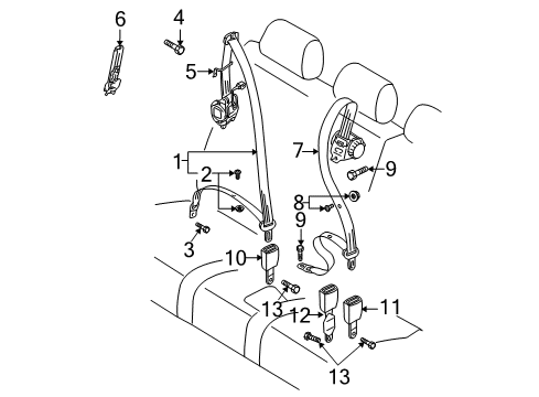 2013 Audi Q7 Seat Belt