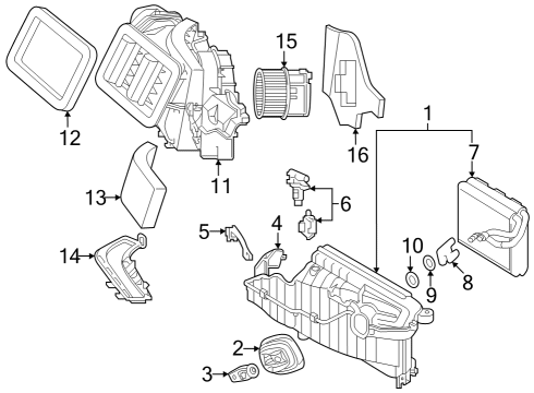 2024 Audi Q8 e-tron Evaporator Housing