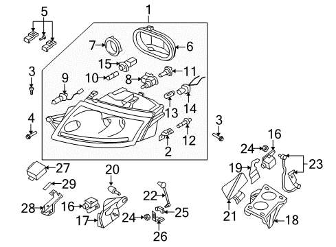 2006 Audi TT Headlamps, Headlamp Washers/Wipers