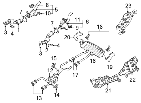 2010 Audi Q7 Exhaust Components Diagram 2