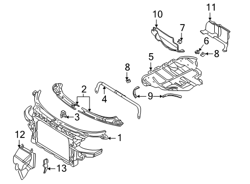 2006 Audi TT Radiator Support