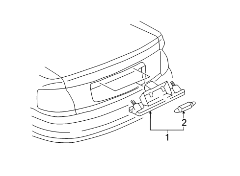 1999 Audi A8 Quattro License Lamps