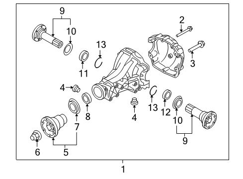 2017 Audi A5 Quattro Axle & Differential - Rear