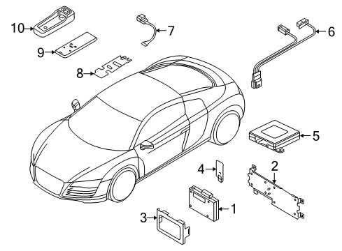 2015 Audi R8 Communication System Components