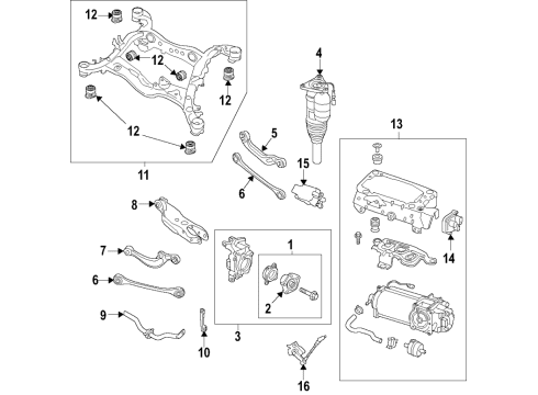 2020 Audi A8 Quattro Rear Suspension, Lower Control Arm, Upper Control Arm, Ride Control, Stabilizer Bar, Suspension Components