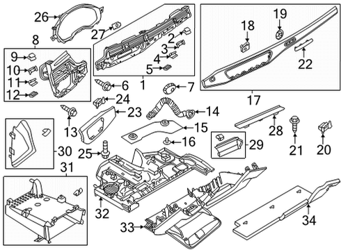 2022 Audi S5 Lower Instrument Panel