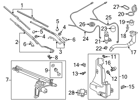 2019 Audi e-tron Quattro Wiper & Washer Components