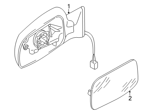 2001 Audi S8 Outside Mirrors