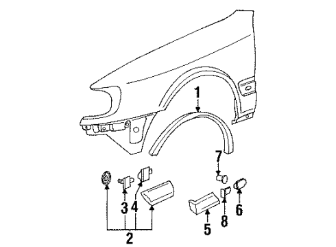 1995 Audi S6 Exterior Trim - Fender