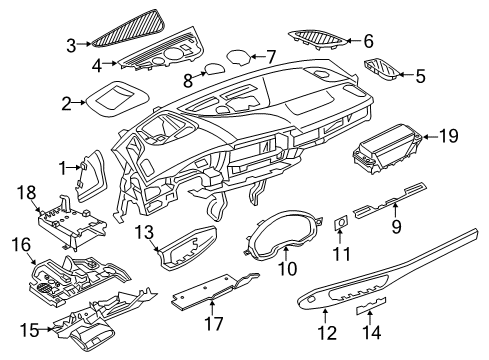 2017 Audi A4 allroad Cluster & Switches, Instrument Panel Diagram 3