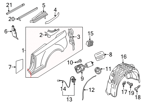 2013 Audi RS5 Quarter Panel & Components, Exterior Trim