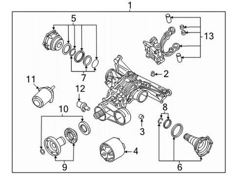 2022 Audi A5 Sportback Axle & Differential - Rear