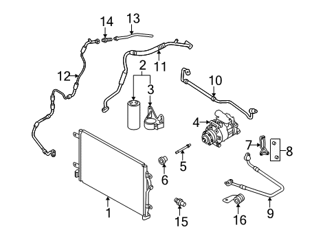 2004 Audi S4 A/C Condenser, Compressor & Lines