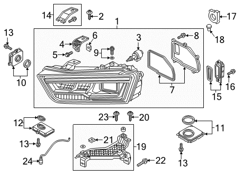 2017 Audi Q3 Quattro Headlamps, Headlamp Washers/Wipers