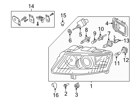 2010 Audi A6 Bulbs