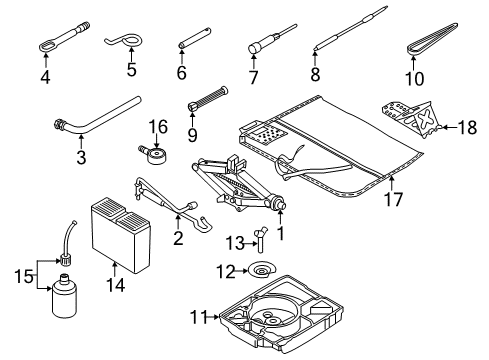 2017 Audi Q3 Quattro Jack & Components