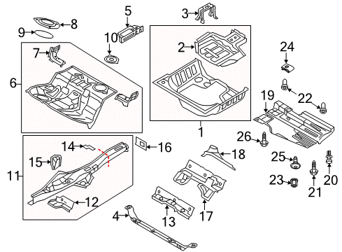 2015 Audi allroad Rear Body - Floor & Rails