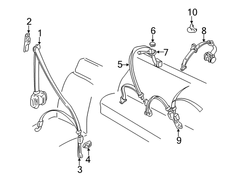 1998 Audi A6 Quattro Seat Belt