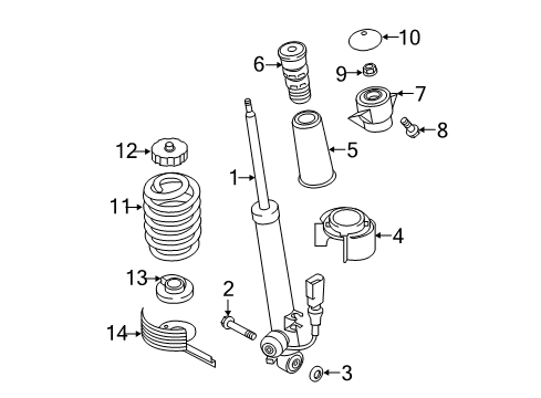 2014 Audi A6 Shocks & Components - Rear