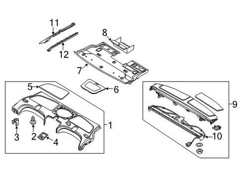 2015 Audi S8 Interior Trim - Rear Body Diagram 2