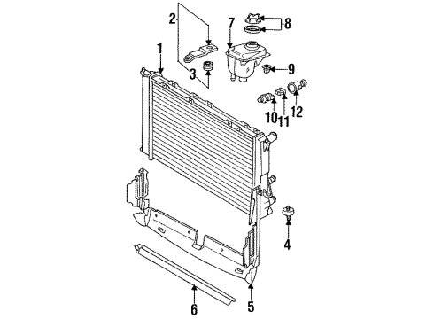 1998 Audi Cabriolet Radiator & Components