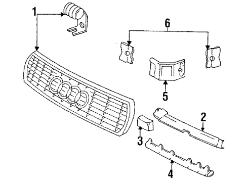 1995 Audi S6 Grille & Components